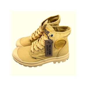 Palladium Pampa Hi V Varsity Youth Size 5 Marigold Yellow Canvas High Top Boots